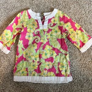 Vintage Lilly Pulitzer little girls beach cover up/caftan